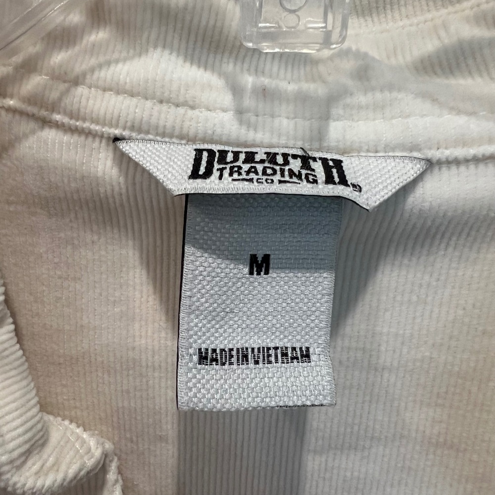Duluth Trading Co Womens Cream Corduroy V-Neck Tunic Top Pullover Shirt Size‎ M - Picture 2 of 10
